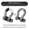 AUTOBOTS Shackles 3/4" (2 Pack), D Ring Shackle 45,000Ib Max
