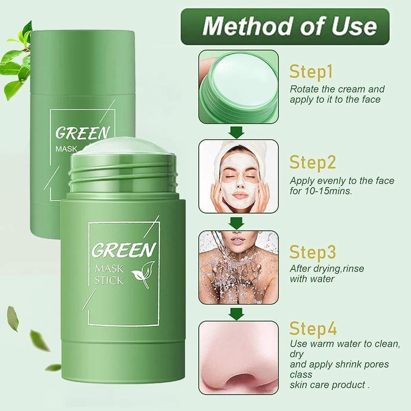 Green Tea Cleansing Mask Stick - Deep Cleansing Mud, Blackhead,