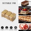 FZJ 20 Pack 10OZ Rectangle Clear Plastic Dessert Cups with