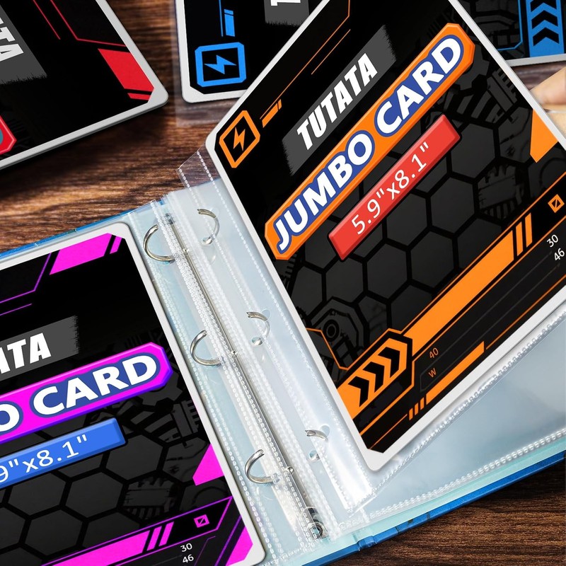 Jumbo Card Sleeves Big Card Protector Sleeves for 3 Ring