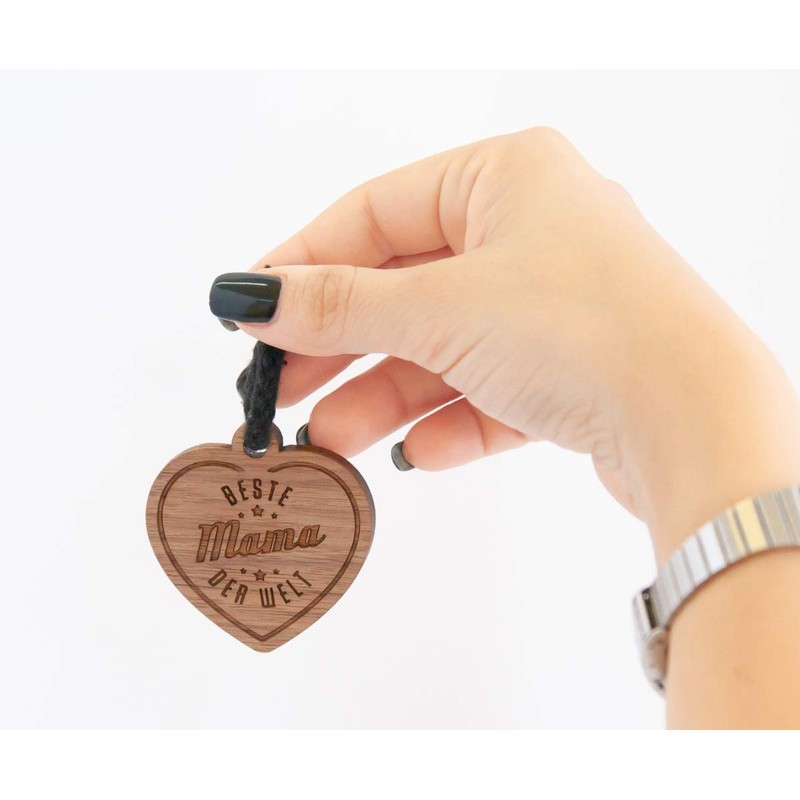 Hugz Wooden Key Ring Best Mama Der Welt Gift -