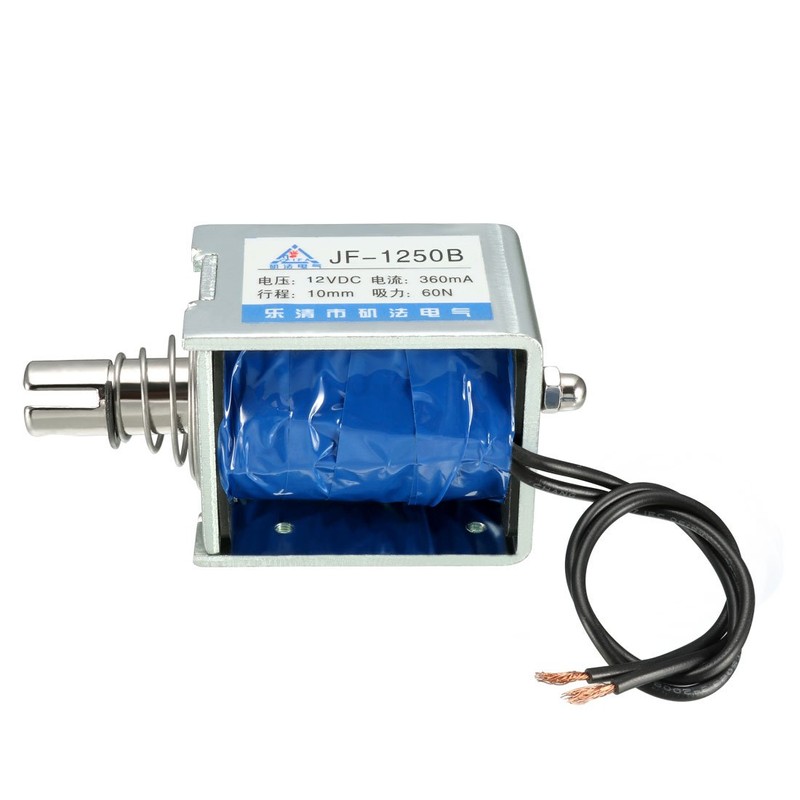 sourcing map DC 12V 60N 10mm Stroke Pull Push Type