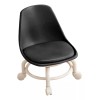 generic Silla Con Asiento De Ruedas Taburete De Pedicura Negro