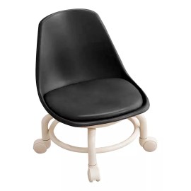generic Silla Con Asiento De Ruedas Taburete De Pedicura Negro