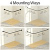 Yampos L Shaped Corner Shower Curtain Rod, 24" - 53"