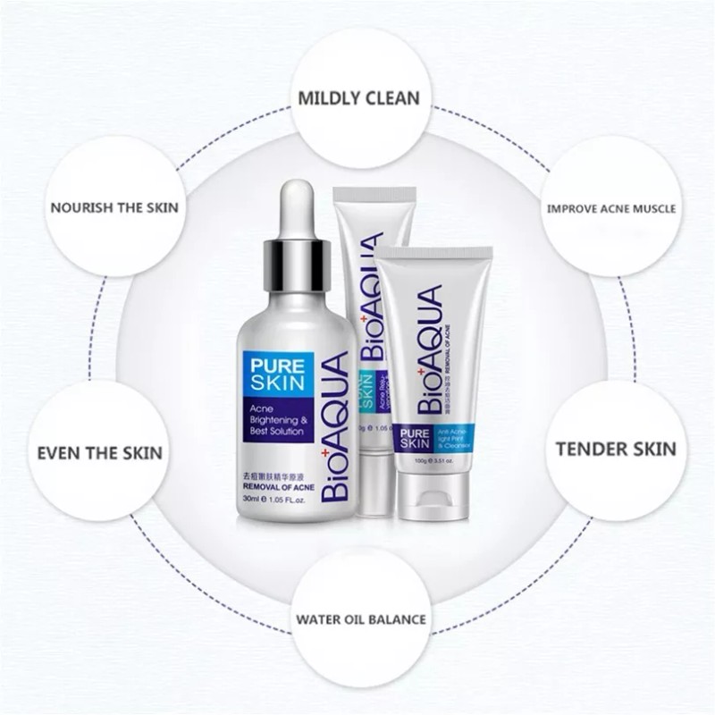 Bioaqua Paquete Especial Pure Skin Bioaqua Retira Acne Y Espinillas