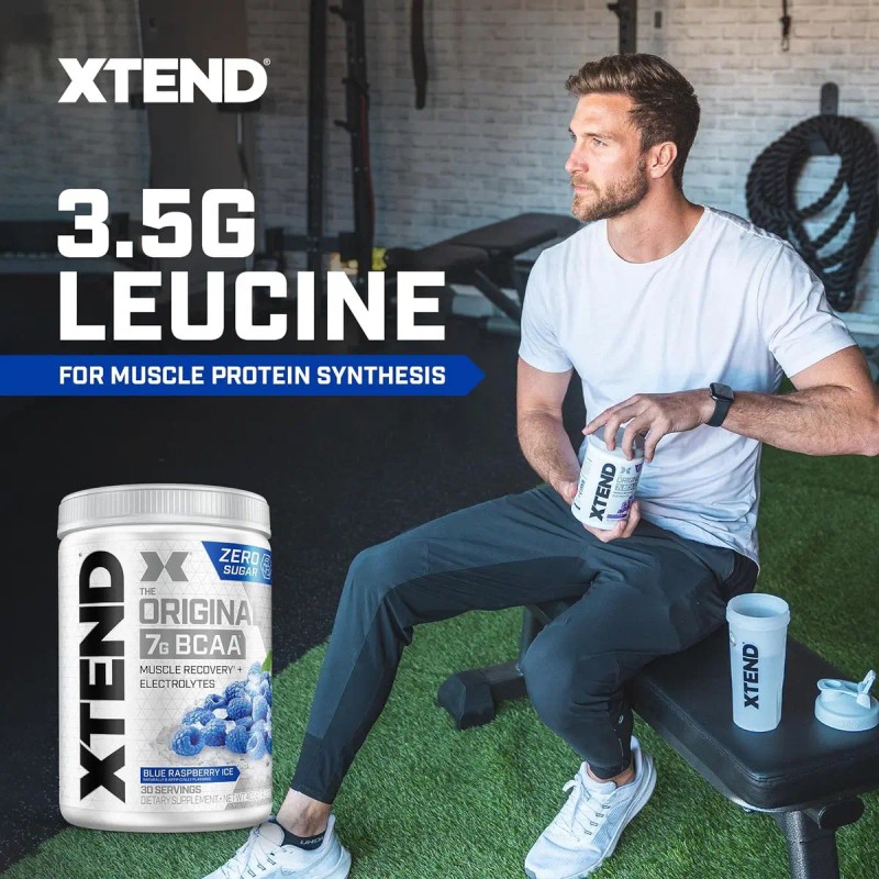 Suplemento Bcaa Mezcla Aminoácidos Polvo Xtend Sabor Frambuesa Azul 420g