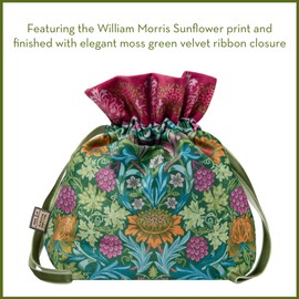 William Morris At Home Hand Creams x3 30ml, Guest Soap 50g, Velvet Pouch, Moisturiser, Shea Butter, Festive Fragrance, Makeup, Toiletry, Wash Bag, Travel Size, Vegan and Cruelty Free, Beauty Gift