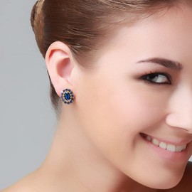 Aretes mujer aetes, arracadas oro mujer, piedras preciosas oro, 18k laminado mujer de joyería cristal arete redondo oro laminadopendientes regalos para mujer