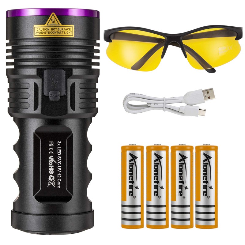 Alonefire H42UV Ultraviolet Black Light Powerful UV LED Light Wavelength