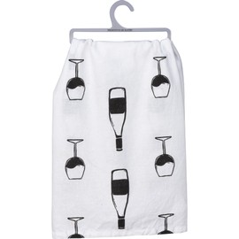 Primitives by Kathy True Friends Don't Care If Your House is Dirty They Care If You Have Wine Decorative Kitchen Towel