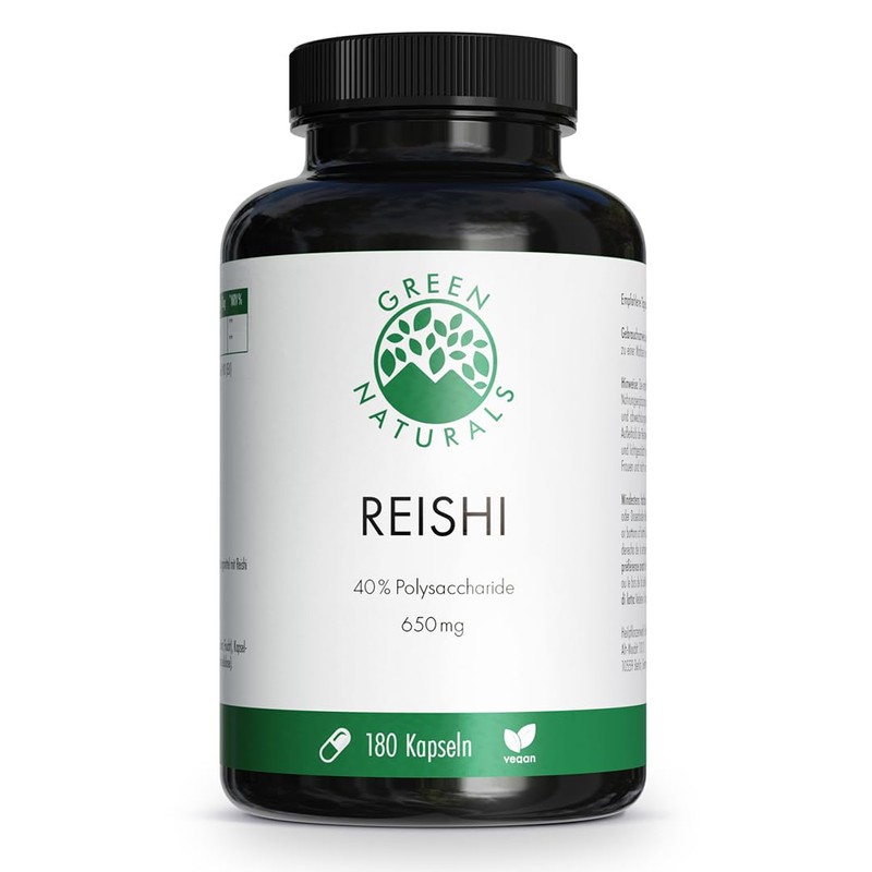 GREEN NATURALS Reishi Extract 40 (180 Capsules of 650 mg)