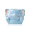 DIYOMR Cute Animals Planter, Mini Ceramic Cartoon Animal Shaped Succulent