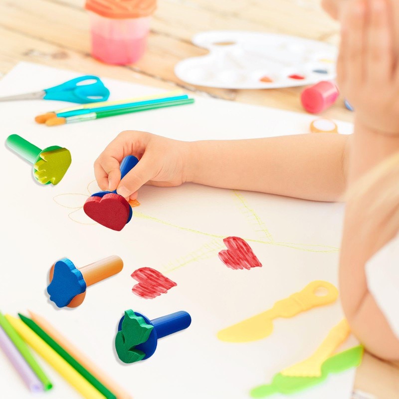 MEMOFYND 15 Pieces Sponge Stamps, Children'S Stamps, Children'S Painting Tools,