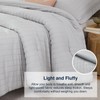 Quataly Light Grey King Comforter Set - 3 Pieces Seersucker