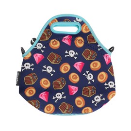 Fringoo® Kids Lunch Bag Neoprene Children Thermal Insulated Tote Bag Shoulder Strap Zipped Pocket Cooler Snack Picnic Nursery School Cute (Pirate - Lunch Bag)