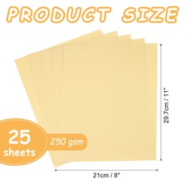 QUARKZMAN 25 Stück Schimmer Kartonpapier, 8 x 11 Zoll Weiß Gold Schimmerpapierbögen, Metallisches Kartonpapier für Kunstbedarf, Papierbasteln, DIY Basteln