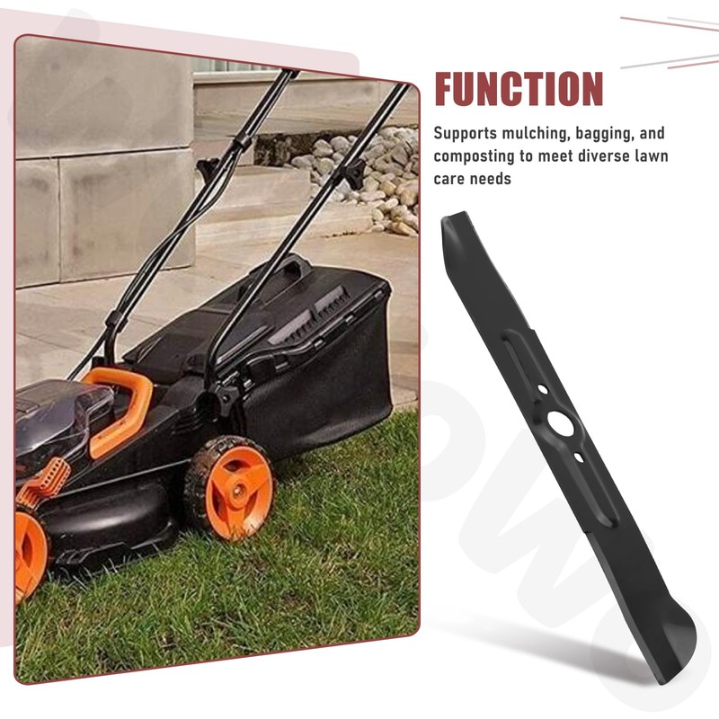 WuWoWo 2 Pack 13" 50020092 Lawn Mower Mulching Blade Compatible