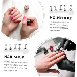 Baluue 1set Nail Practice Holder Stand Nail Display Rack for Manicure Art for Salons Diy Use
