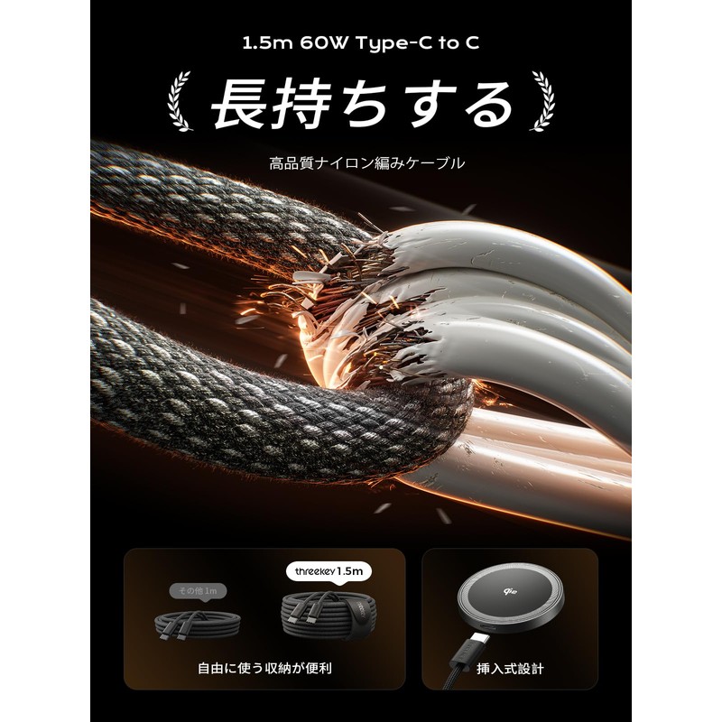 Threekey Qi 2 Wireless Charging Board Magsafe Compatible (Black)