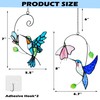 Royxen 2 Pack Hummingbird Stained Glass Window Hangings Handmade Bird