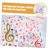 TEHAUX Music Note Pattern L-Shaped Folder Aesthetic PVC a Document