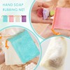 Pack of 4 Nylon Soap Bags, Colourful Soap Bags with