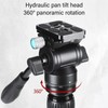Generic Tripod Fluid Head Pan, 360° Panorama Tilt Head Aluminum