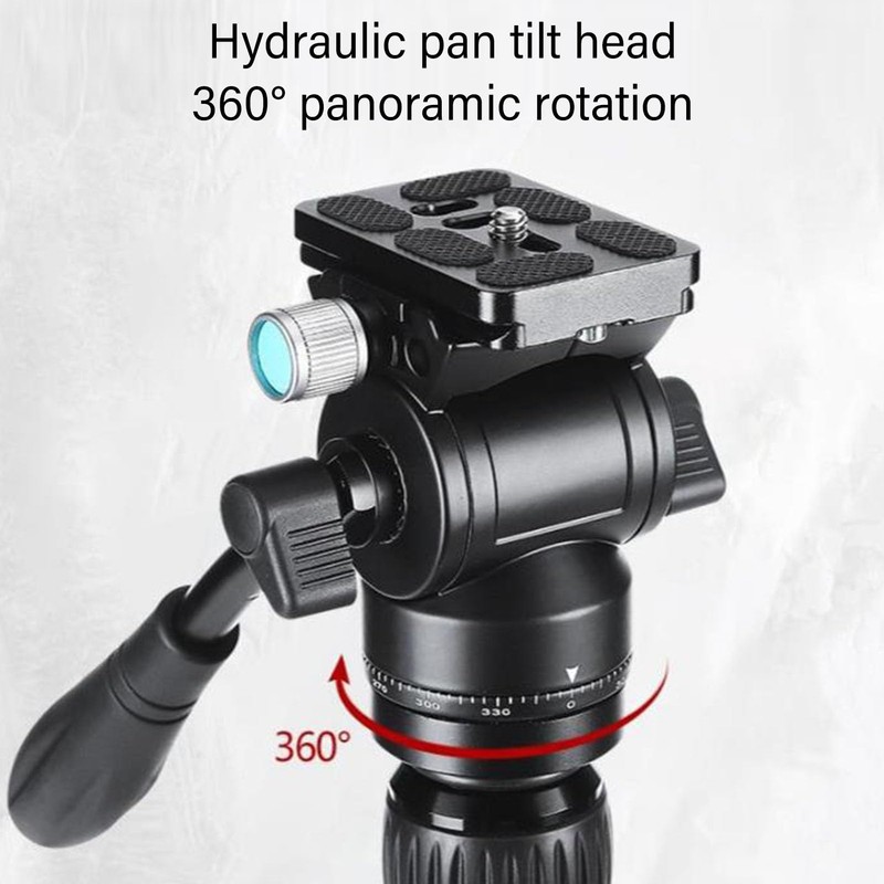 Generic Tripod Fluid Head Pan, 360° Panorama Tilt Head Aluminum