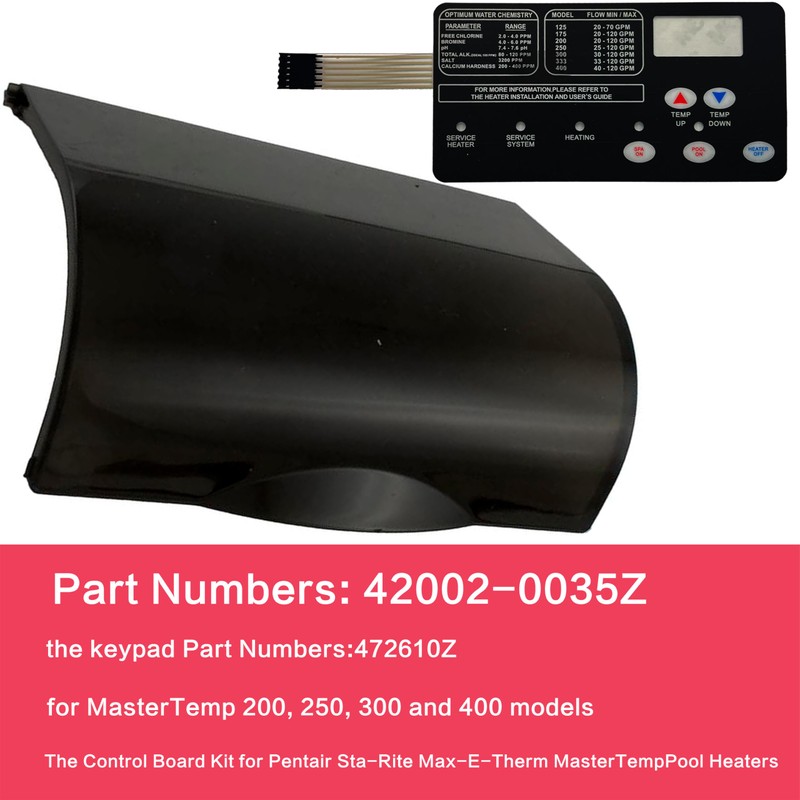 WOLIDAODAO 42002-0035Z Compatible with Pentair Heater Display Cover Kit for