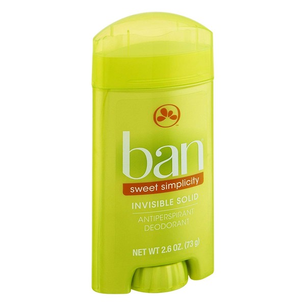 Ban Deodorant 2.6oz Invisible Solid Sweet Simplicity (2 Pack)