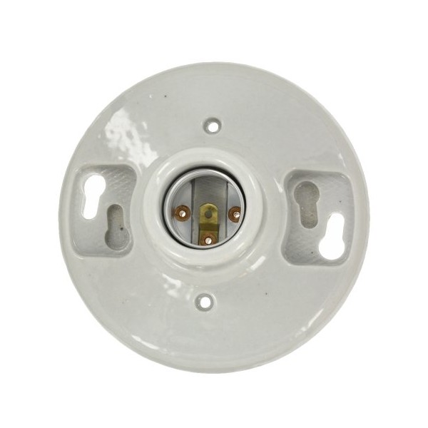 Leviton Leviton 49875 B01-09875-000 1-Piece Keyless Top Wired lamp Holder,