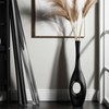 Rocendlor 23.6" Black Floor Vase – Donut-Shaped Oval Body with