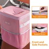 HOTOR Car Trash Can with Lid and Storage Pockets -