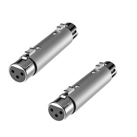 XLR Female to Female Audio Adapter, 3-Pin Connector, 2-Pack