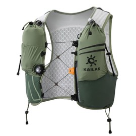 KAILAS FUGA AIR 8 Ⅳ Running Hydration Vest Hydration Pack Lightweight with Two TPU Water Bladders for Women Men Trail Cycling Hiking Tamashii Green L