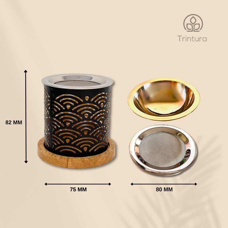 Trintura Incense Burner with Incense Strainer and Incense Bowl for