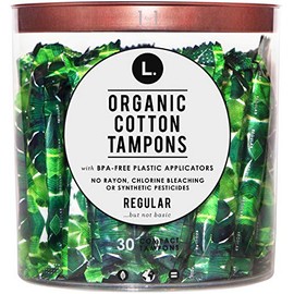 L. Organic Cotton Regular Absorbency Compact Tampons 30 Count