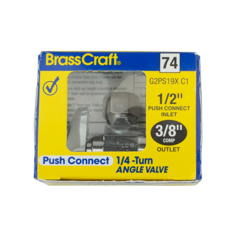 BrassCraft 1/2 in. Nom Push Connect Inlet x 3/8 in.