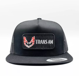 Vintage Truckers Trans Am Vintage Trucker Hat, Retro Pontiac Firebird Transam Patch, Yupoong 6006