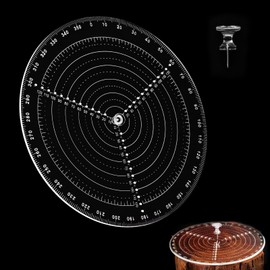 Round Circle Center Finder Compass Tool Round Center Finder Clear Acrylic Lathe Centering Tool Circle Gauge for Drawing Circles for Handicrafts, DIY Furniture (11.8 Inch)