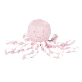 Nattou Octopus Soft Toy for Newborn and Precious Babies 23 cm pink/white