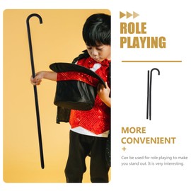 Mobestech Show Theatrical Cane 1920s Black Cane Novelty Dance and Walking Theatrical Canes Plastic Dance Canes Performance Costume Accessories 100cm