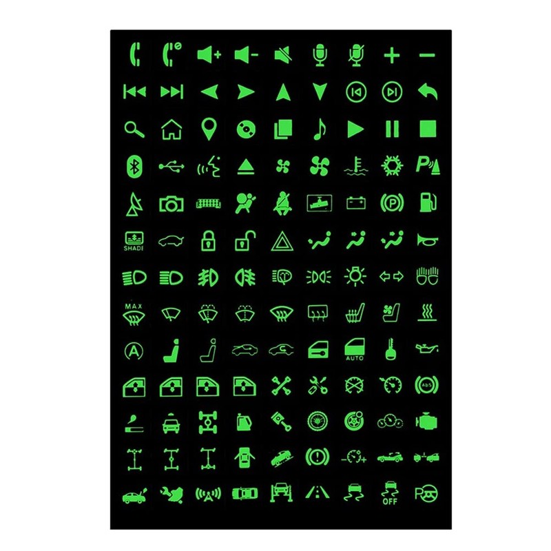 Multifunction Button Stickers, Luminous Car Sticker, Light Stickers, Automatic Decal