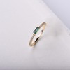 espere Dainty Minimal Emerald Baguette Ring | 18K Gold Plated