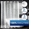 Shower Curtains Mould Proof Resistant -3D Effect Pebble Clear Shower