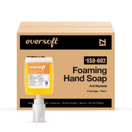 EZbrnd Eversoft Anti-Bacterial Foam Soap Refill Cartridge, 1000ml (33.8 oz) x 6 pk, ESO-002