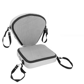 LYNICESHOP Kayak Seats Portable Thicken Seat Cushion for Kayak Padded Kayak Seat w/Back Support Adjustable Strap, for Kayak, Canoe, and Boat (Gray)