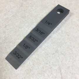 Gap and Tack Stepped Wedge & Gauge Stubby  (Small) 4" x 3/4" for Pipe Spacing Fitting 2130