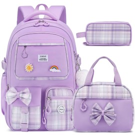 Kuosdaz Backpack with Lunch Bag，Purple
